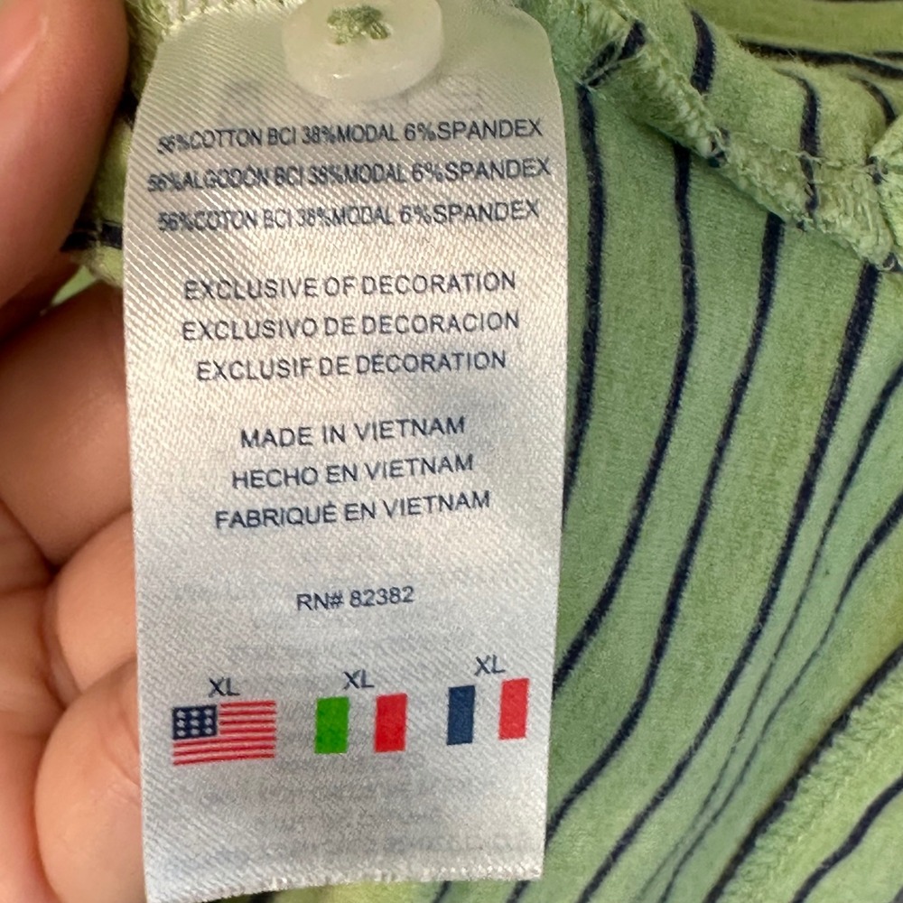 The Black Dog Striped Polo Shirt Mens XL Short Sleeve Green Golf Casual - Picture 9 of 11